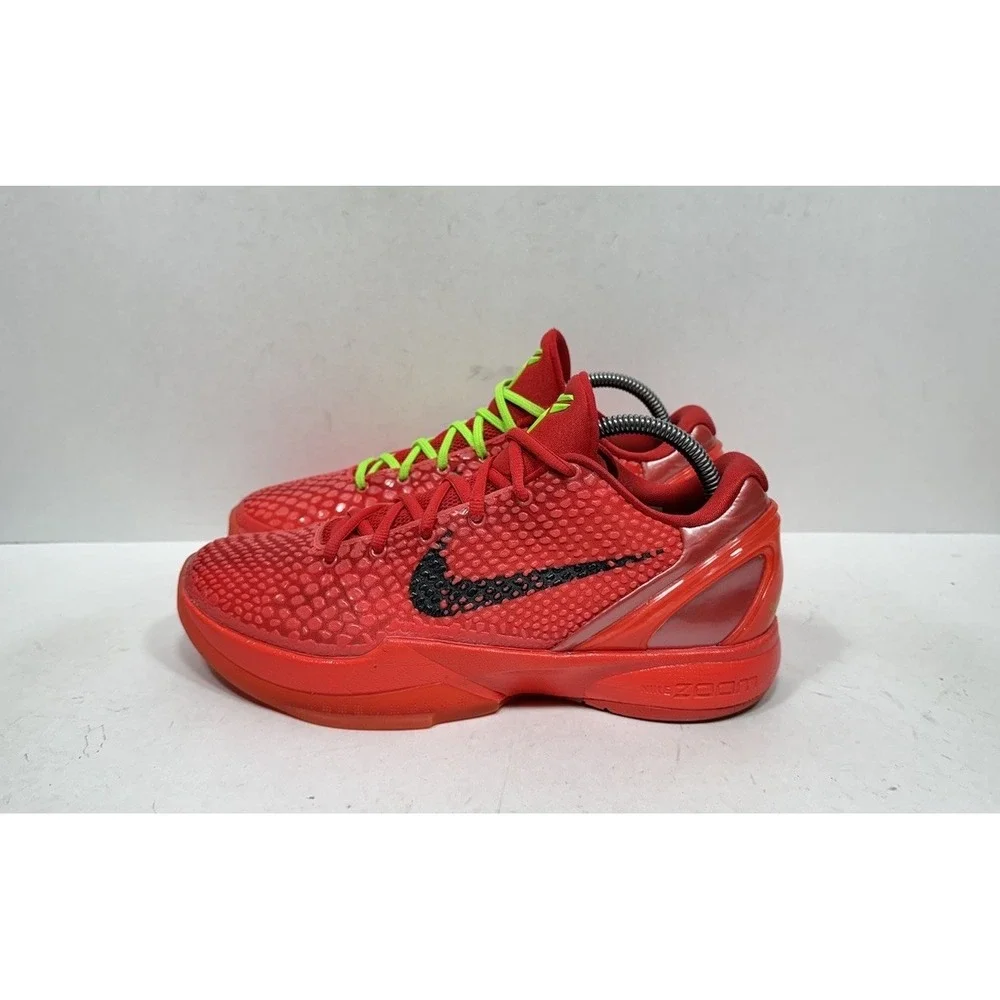 Nike Kobe 6 Protro Reverse Grinch Red Men's Size 8 FV4921-600 Shoes